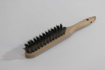 Drahtbürste 3-reihig, 29 cm, Edelstahldraht gewellt